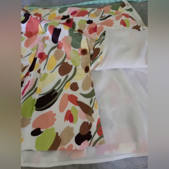 Talbots Women's Pink and Black Midi A-Line Skirt Size 16 - Picture 7 of 9